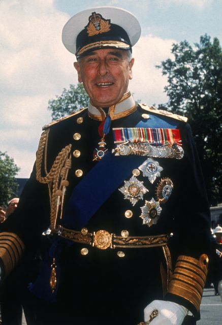 Admiral of the Fleet Lord Louis Mountbatten (1900-1979) at the Ministry of Defence, London, in 1965. (Photo by Keystone/Hulton Archive/Getty Images)