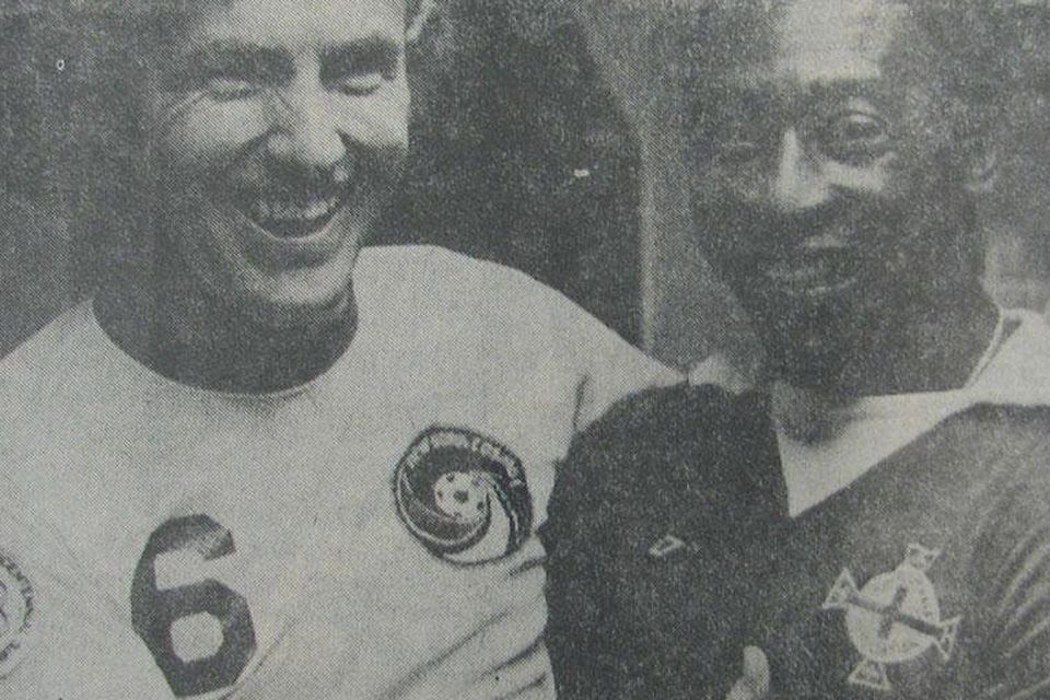Just why was Pelé wearing a Northern Ireland jersey?