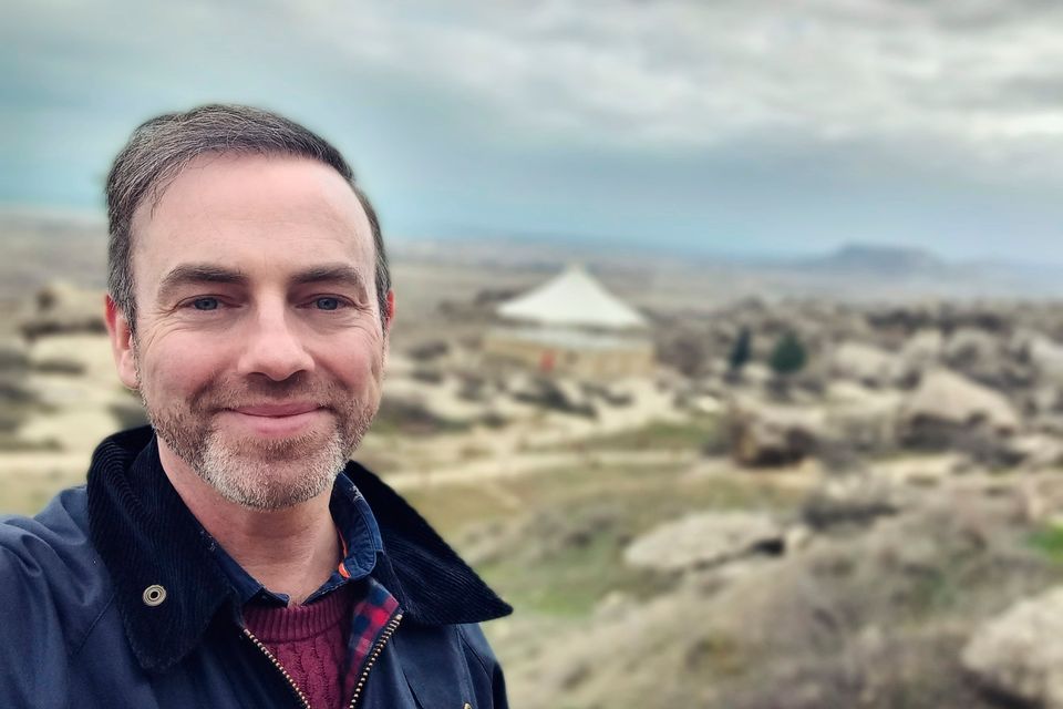 Domhnall at the mud volcanoes