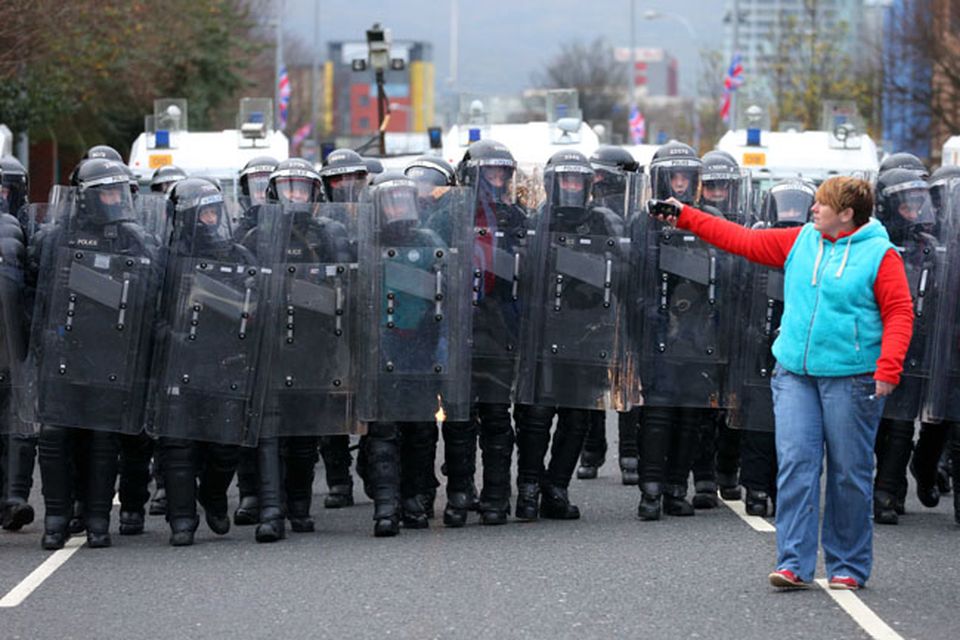 PSNI officers on the Lower Newtownards