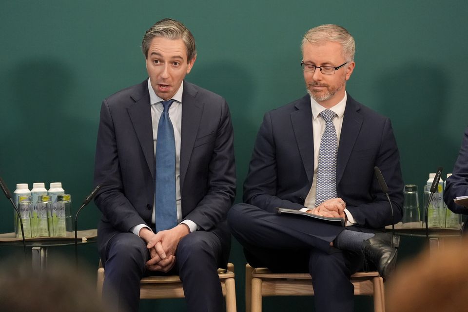 Taoiseach Simon Harris and Green Party leader Roderic O’Gorman will meet later to discuss the election date, along with fellow coalition partner, Fianna Fail’s Micheal Martin (Niall Carson/PA)