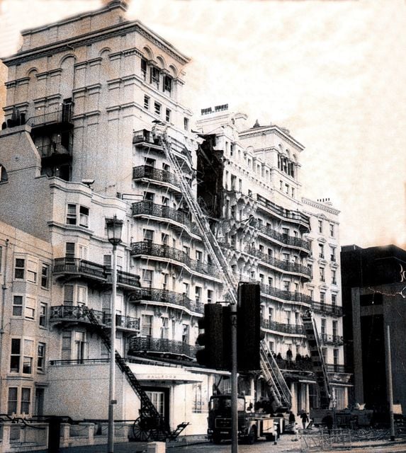 Scene of the Brighton hotel bomb, the IRA's attack on Conservative Party conference in 1984