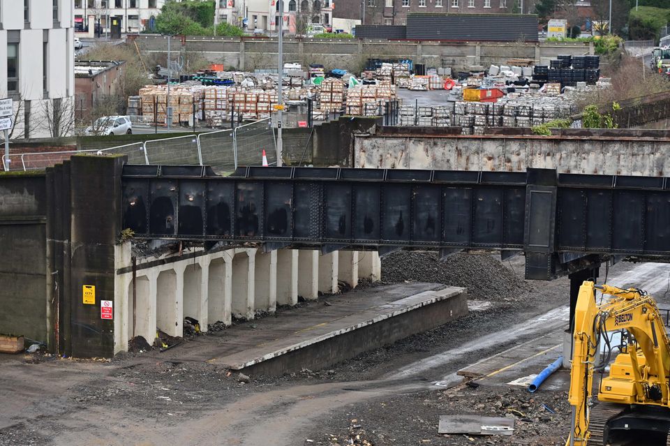 Belfast’s Boyne Bridge yesterday. Picture: Arthur Allison/Pacemaker Press.