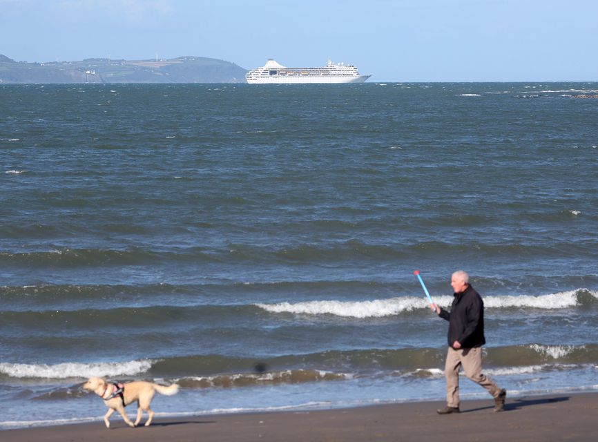 Villa Vie Residences' Odyssey in Belfast Lough as pictured from the Co Down coast at Bangor. Image: Press Eye