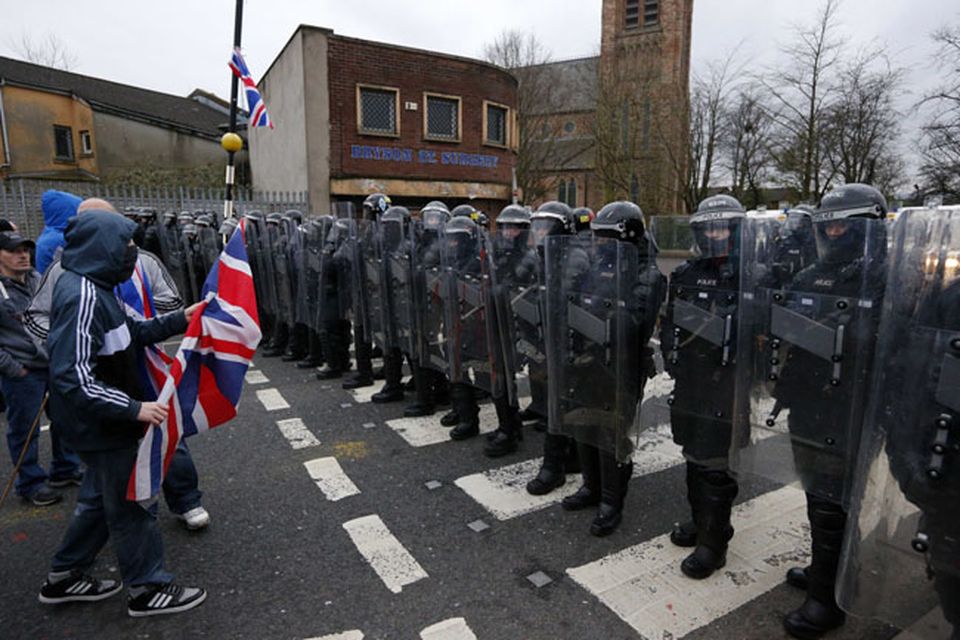 PSNI officers on the Lower Newtownards