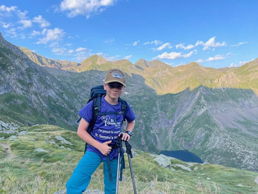 Jacob Newson and his father trekked across the Pyrenees this summer raising money for charity (Andrew Newson/PA)