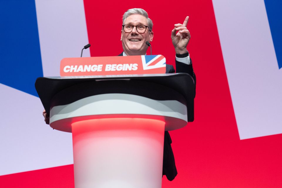 Prime Minister Keir Starmer delivers his keynote speech to the Labour Party Conference in Liverpool (Stefan Rousseau/PA)