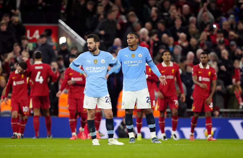 City have now lost their last four in the Premier League and six from seven in all competitions (Peter Byrne/PA)