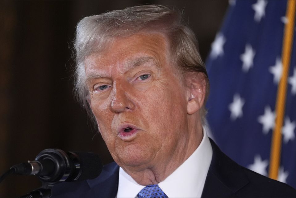 President-elect Donald Trump speaks during a news conference at Mar-a-Lago (AP/Evan Vucci)