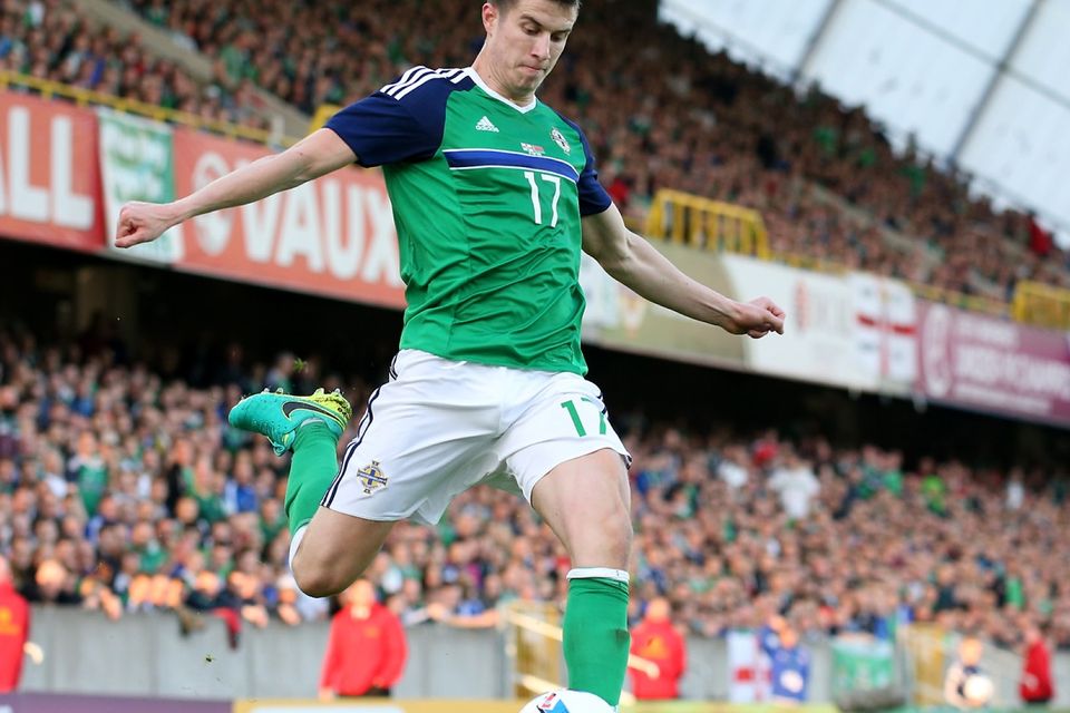 Pacemaker Belfast 27-5-16
Northern Ireland v Belarus - International Friendly
Northern Ireland's Paddy McNair during tonight's game at Windsor Park, Belfast.  Photo by David Maginnis/Pacemaker Press