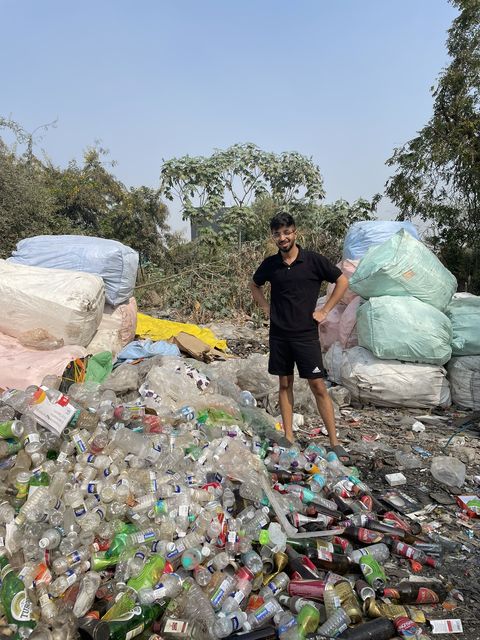 Vivek Gurav started his plogging movement in his home city of Pune, India, in 2019 (Vivek Gurav/ PA)