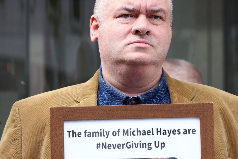 Kevin Campbell, whose uncle Michael Hayes was shot dead by soldiers, also took part in the protest against the Legacy Act. Pic by Stephen Davison/Pacemaker.