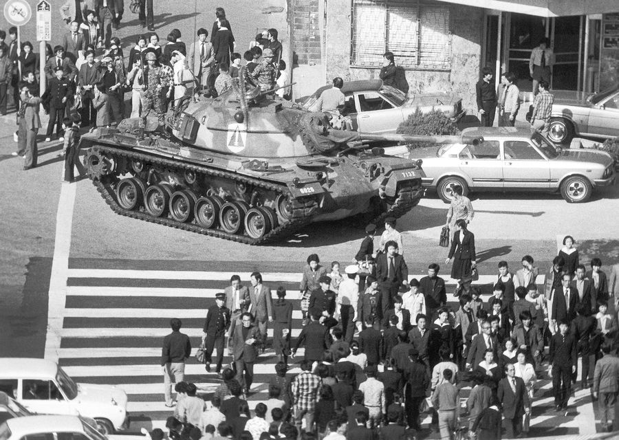 Martial law was declared in 1979 in South Korea following the death of president Park Chung-Hee (AP)