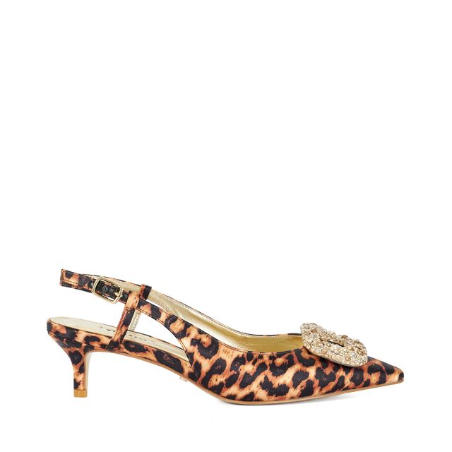 Centrepiece leopard slingbacks, £100, Dune London
