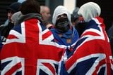 thumbnail: Protest outside the Alliance Party office in East Belfast belonging to Naomi Long, following the decision by Belfast City Council to stop flying the union flag every day. PRESS ASSOCIATION Photo. Picture date: Tuesday December 4, 2012. See PA story ULSTER Flag. Photo credit should read: Paul Faith/PA Wire