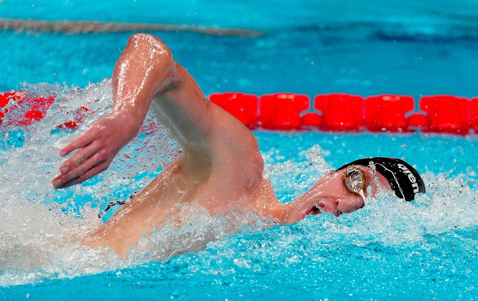 Daniel Wiffen holds the world record in the 800m freestyle. Photo: PA