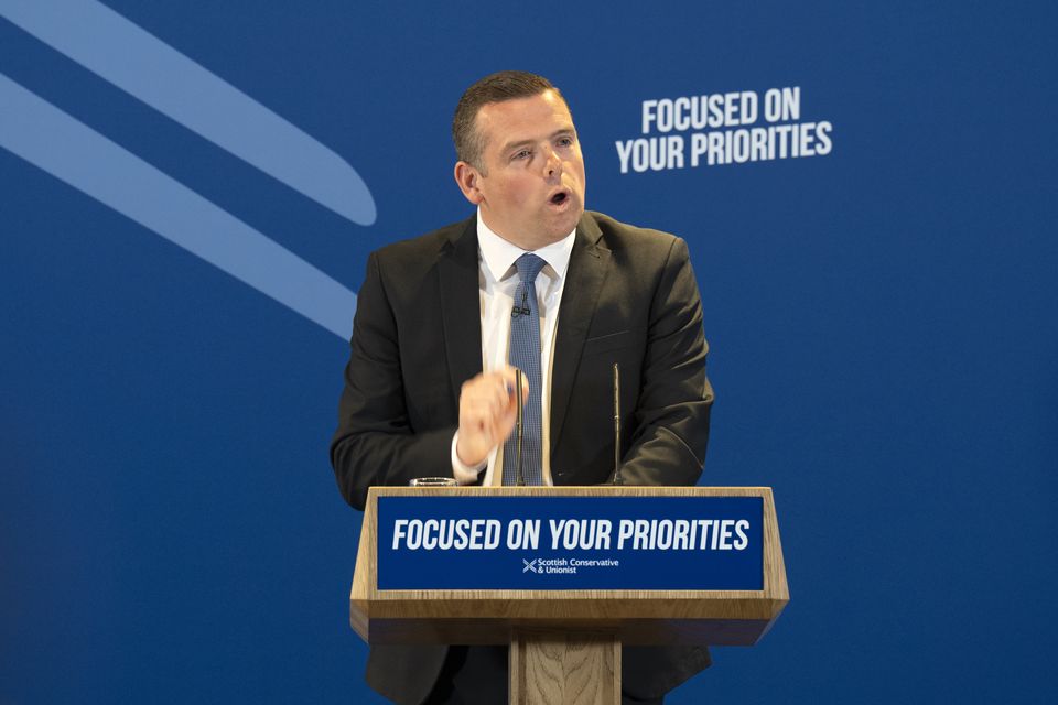 Scottish Conservative leader Douglas Ross announced he would stand down as leader during the general election. (Jane Barlow/PA)