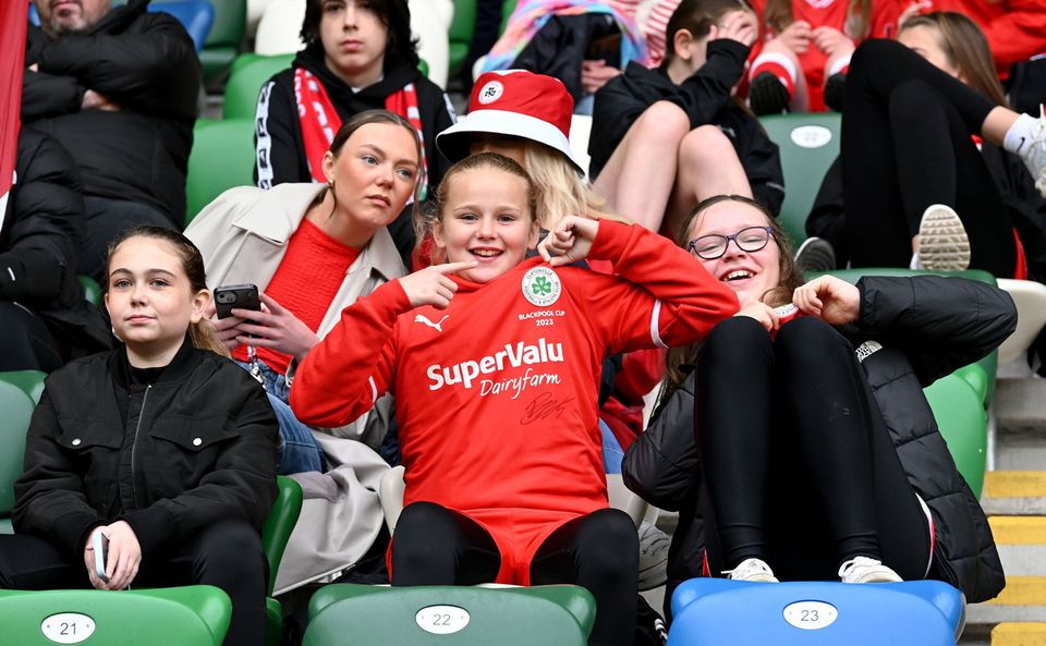 4th May  2024
Clearer Water Irish Cup  final  between Linfield  and Cliftonville at the National Stadium.

Cliftonville fans pictured before todays game 


Mandatory Credit INPHO/Presseye/Stephen Hamilton
