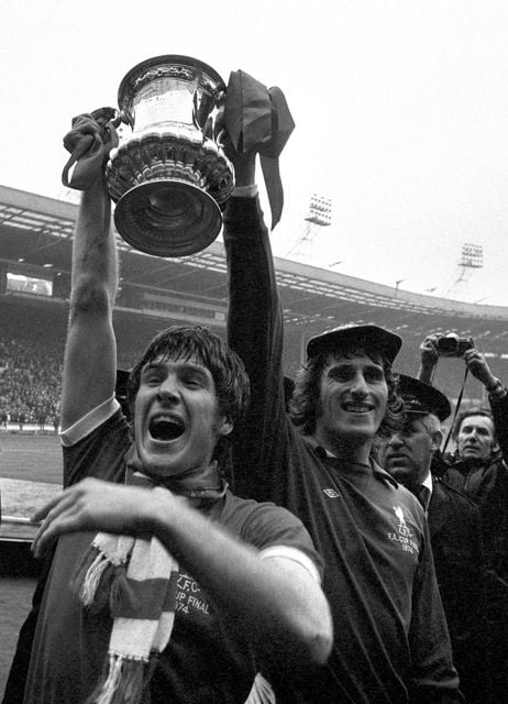 Emlyn Hughes captained Liverpool to FA Cup final victory over Newcastle in 1974 (PA)