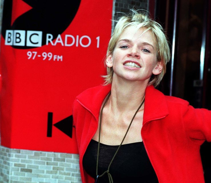 Zoe Ball in 1998 as she celebrated becoming the first female DJ to present the Radio 1 breakfast show alone (PA)