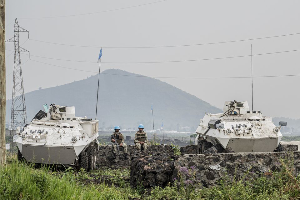 UN troops deploy outside Goma, DR of Congo (Moses Sawasawa/AP)