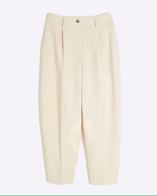 RI Yellow Slim Barrel Leg Trousers, £39, River Island