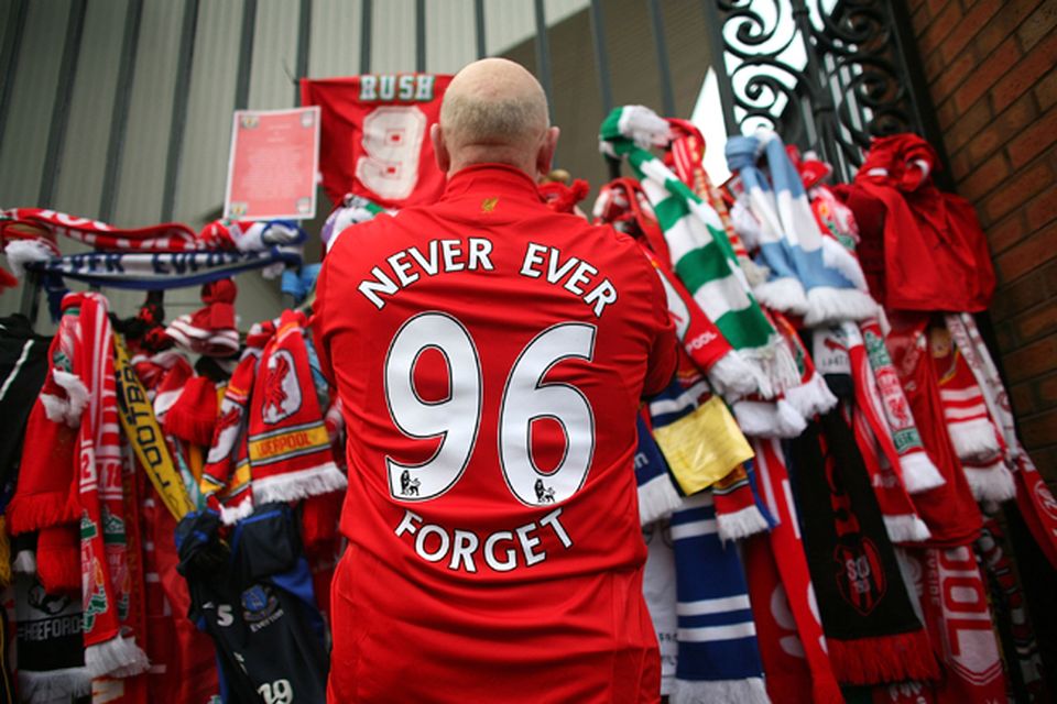 Signed LFC shirt presented to Hillsborough survivor, Stephen Williams