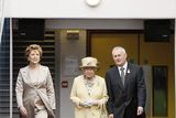 thumbnail: President of the Irish Republic Mary McAleese, Queen Elizabeth II and GAA President Christy Cooney at Croke Park, Dublin, during the second day of her State Visit to Ireland.