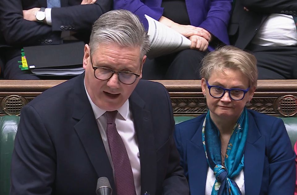 Sir Keir Starmer flew to Washington after facing MPs in the Commons (House of Commons/UK Parliament/PA)