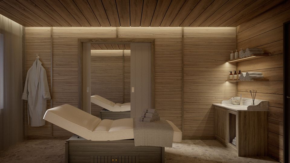 Treatment room at the new spa at Dunluce Lodge