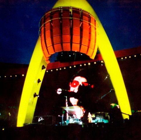 U2 at the Botanic Gardens on the band's PopMart tour