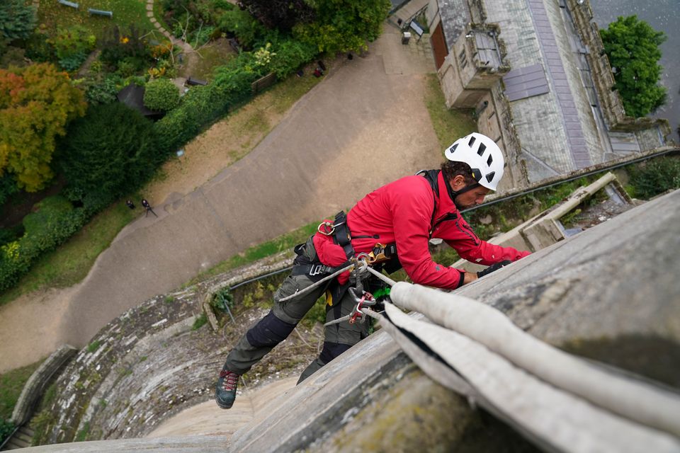 It is intensive work, all performed metres above the ground (Jacob King/PA)