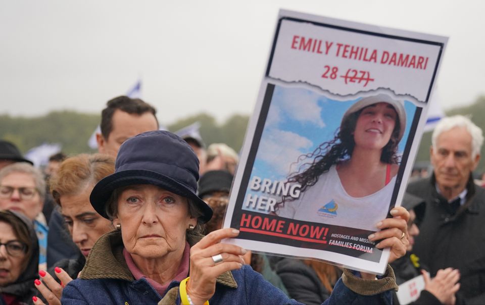 Emily Damari was taken by force from her home on October 7 last year (Jonathan Brady/PA)