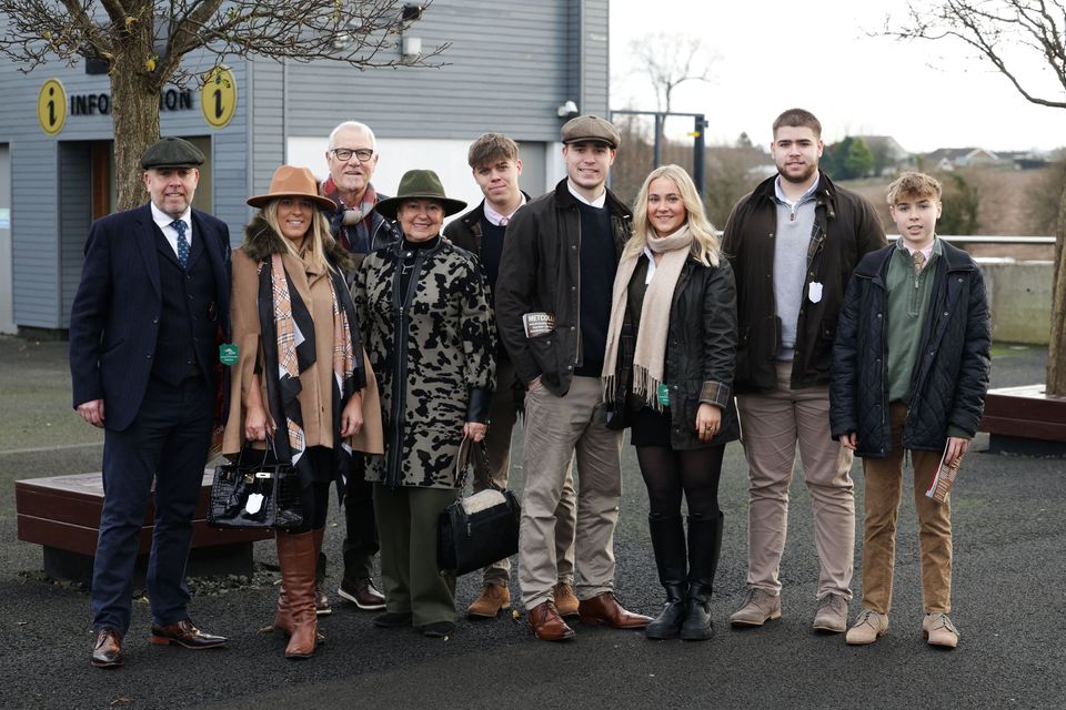 Mark Clarke and family at Down Royal. Photo by Kelvin Boyes / Press Eye.