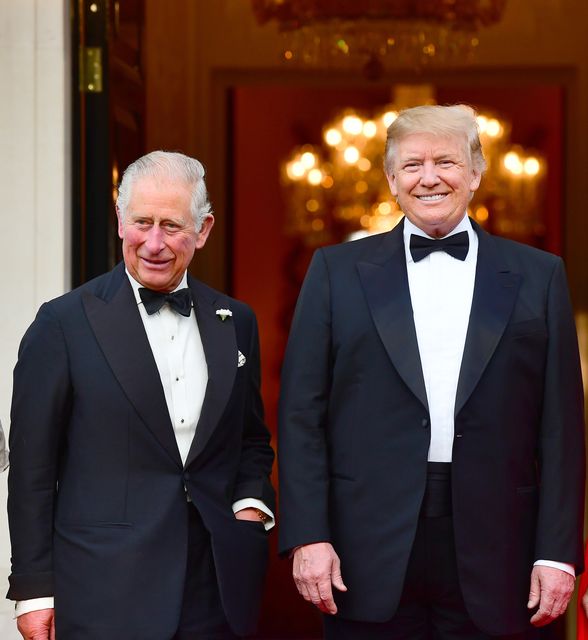 Charles as the then-Prince of Wales is greeted by then-US president Donald Trump in 2019 (Victoria Jones/PA)