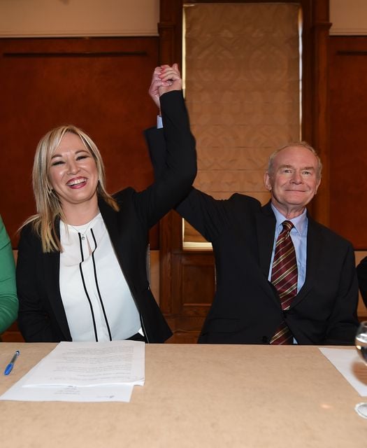 Martin McGuinness passing the SF baton to Michelle O’Neill