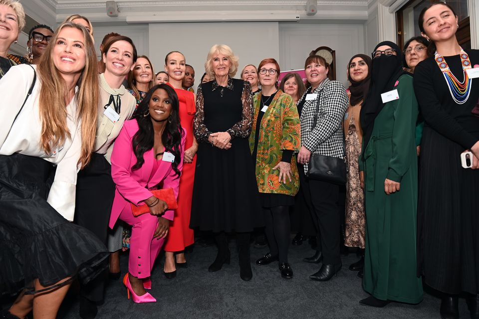 The Queen joined domestic abuse survivors, advocates and staff from Women’s Aid to celebrate the organisation’s 50th anniversary (Stuart C. Wilson/PA)