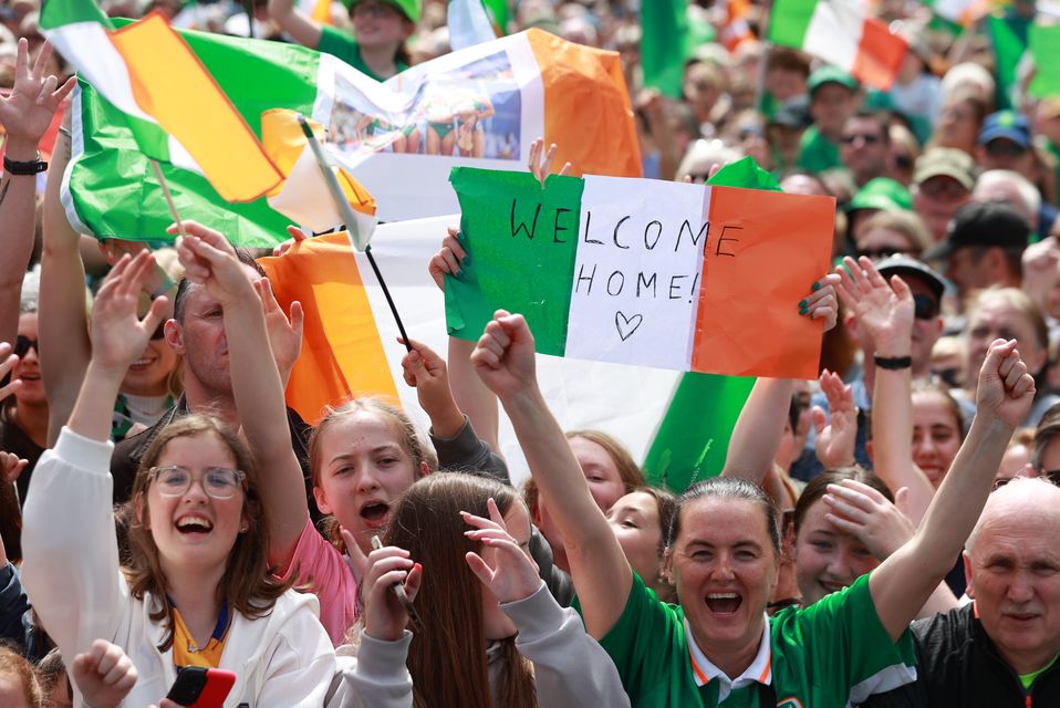 Members of the public on O’Connell Street in Dublin (Liam McBurney/PA)