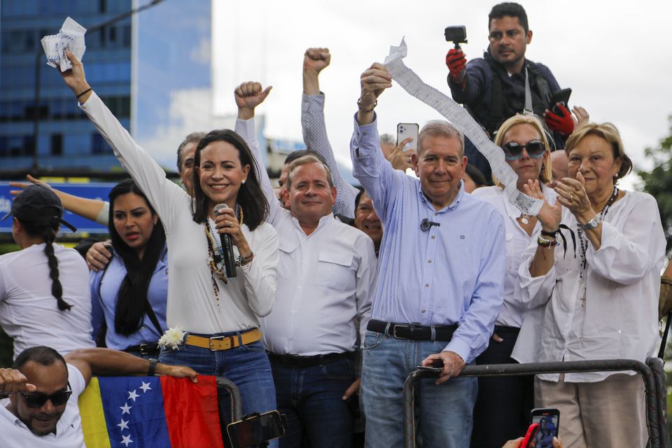 Opposition leader Maria Corina Machado (Cristian Hernandez/AP)