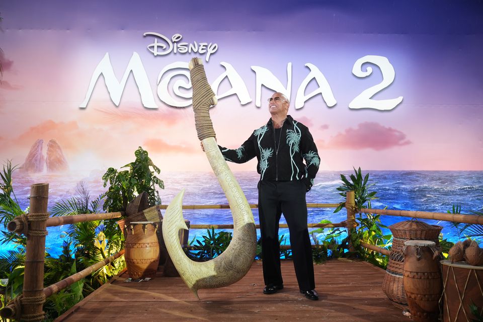 Dwayne Johnson voiced the demigod Maui in Moana and Moana 2 (Lucy North/PA)