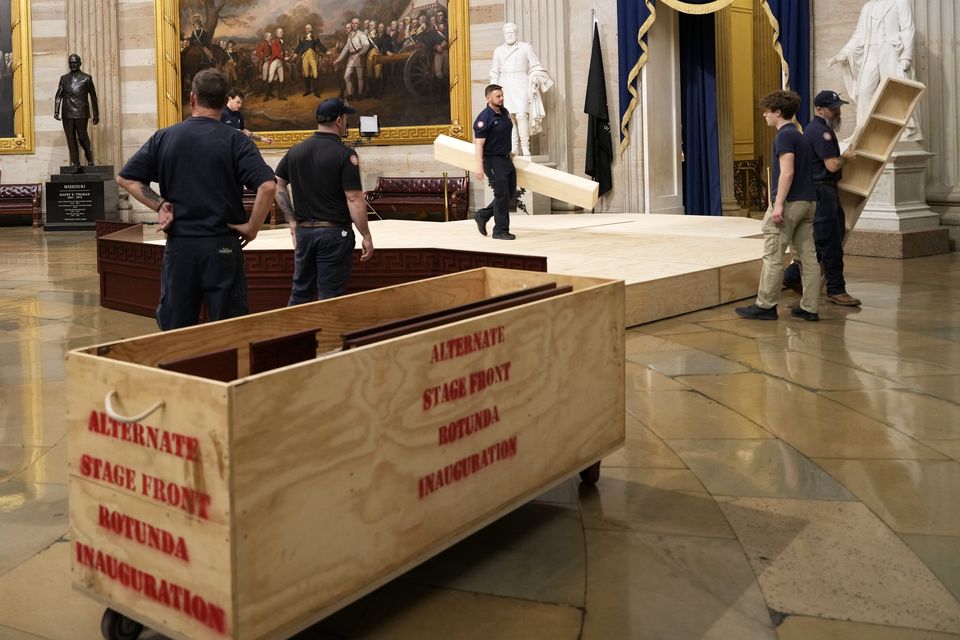 The Rotunda will now host the swearing-in (Morry Gash/AP)