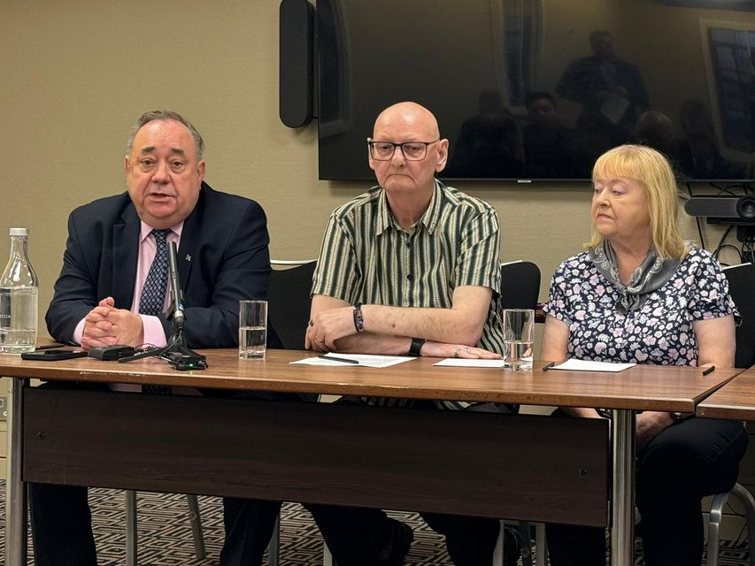 Alex Salmond, left, had supported Peter and Florence Fanning as a ‘champion’ of the campaign (Craig Paton/PA)