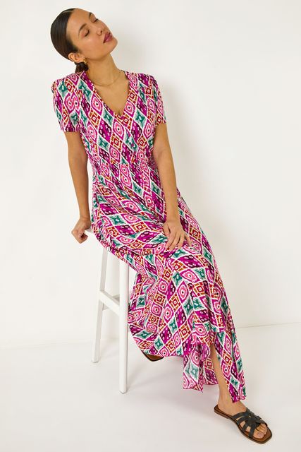 lkat Print Button Through Maxi Dress, £48, Roman Originals

