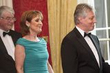 thumbnail: Peter and Iris Robinson wait to greet Britain's Queen Elizabeth II and  Irish President Mary McAleese at a State dinner in  Dublin Castle