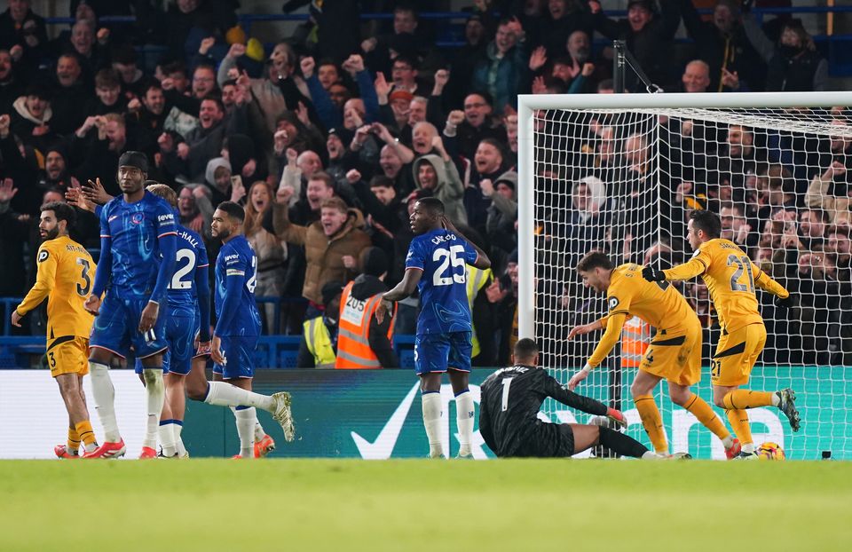 Robert Sanchez’s mistake gifted Wolves a goal earlier in January (Zac Goodwin/PA)