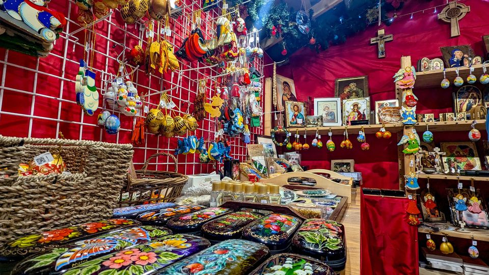 Inside the St Elisabeth Convent stall at Belfast Christmas Market