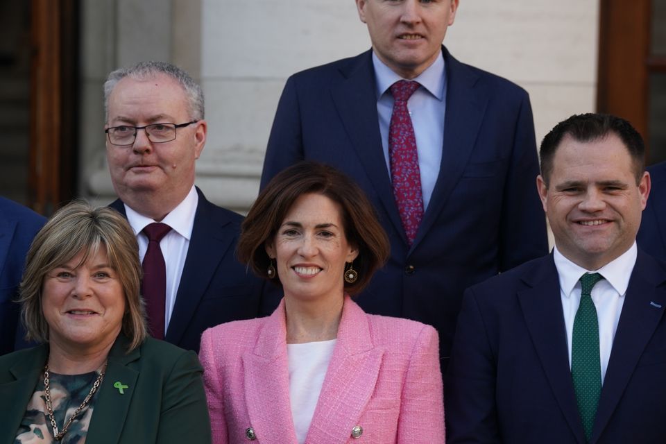 Fine Gael’s Hildegarde Naughton (centre) during a photocall with newly appointed Cabinet ministers (Brian Lawless/PA)