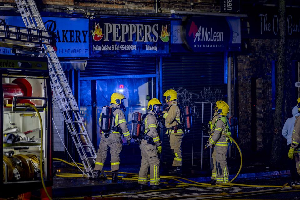 Firefighters battle a fire on the Crumlin Road in Belfast on December 24th 2024 (Photo by Kevin Scott)
