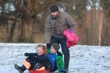 thumbnail: 10/12/17
PACEMAKER PRESS 
People make the best of the snow in the grounds of Stormont. Brian Buckley with his two children Finn and Jenna take their sled out.
PICTURE MATT BOHILL PACEMAKER PRESS