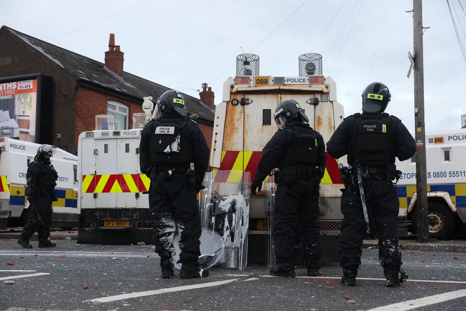 Police deal with disorder in the Village area of Belfast on July 16th 2024 (Photo by Kevin Scott)